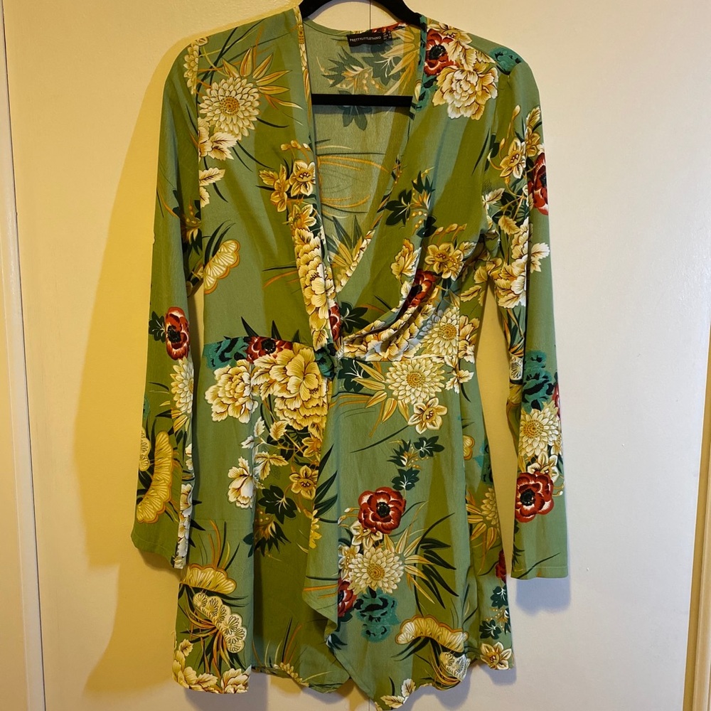 Deep neck dress